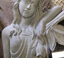 Angel sculpted monument detail 1