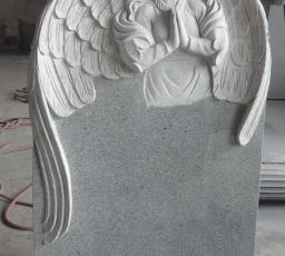 Praying angel - Gray granite