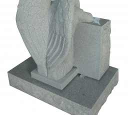 Weeping angel (back) - rectangular tablet - Gray granite