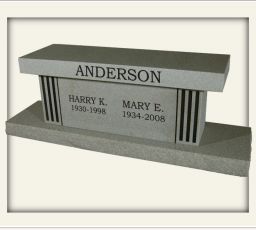 Cremation bench with pedestal