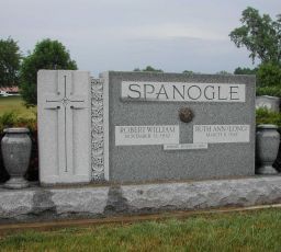 Double Gray Marker with Large Cross on Side