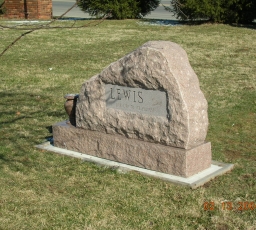 Morning Rose Granite Boulder with Recessed Panels (back)